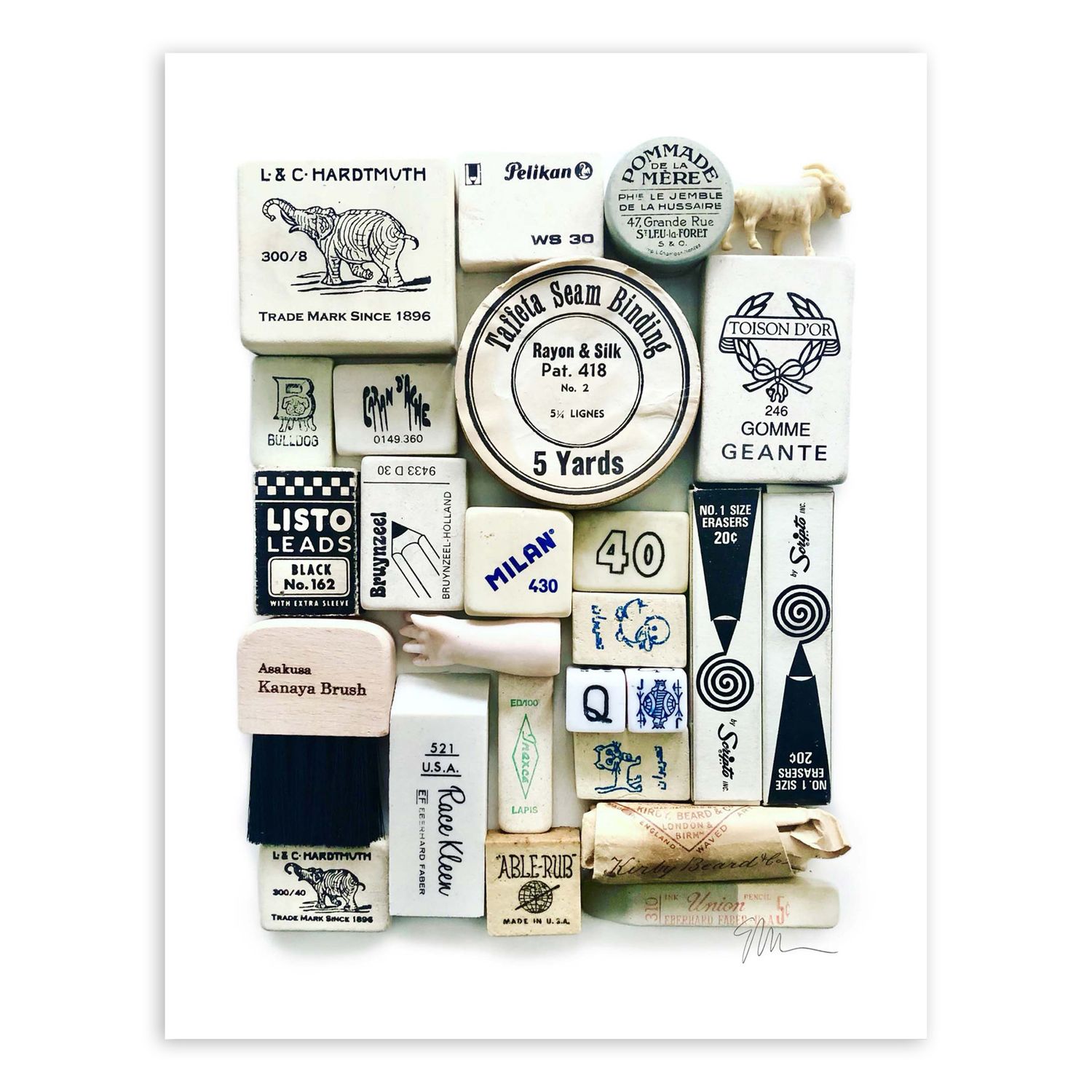 Lisa Congdon Photographic Print, Eraser Arrangement No. 6