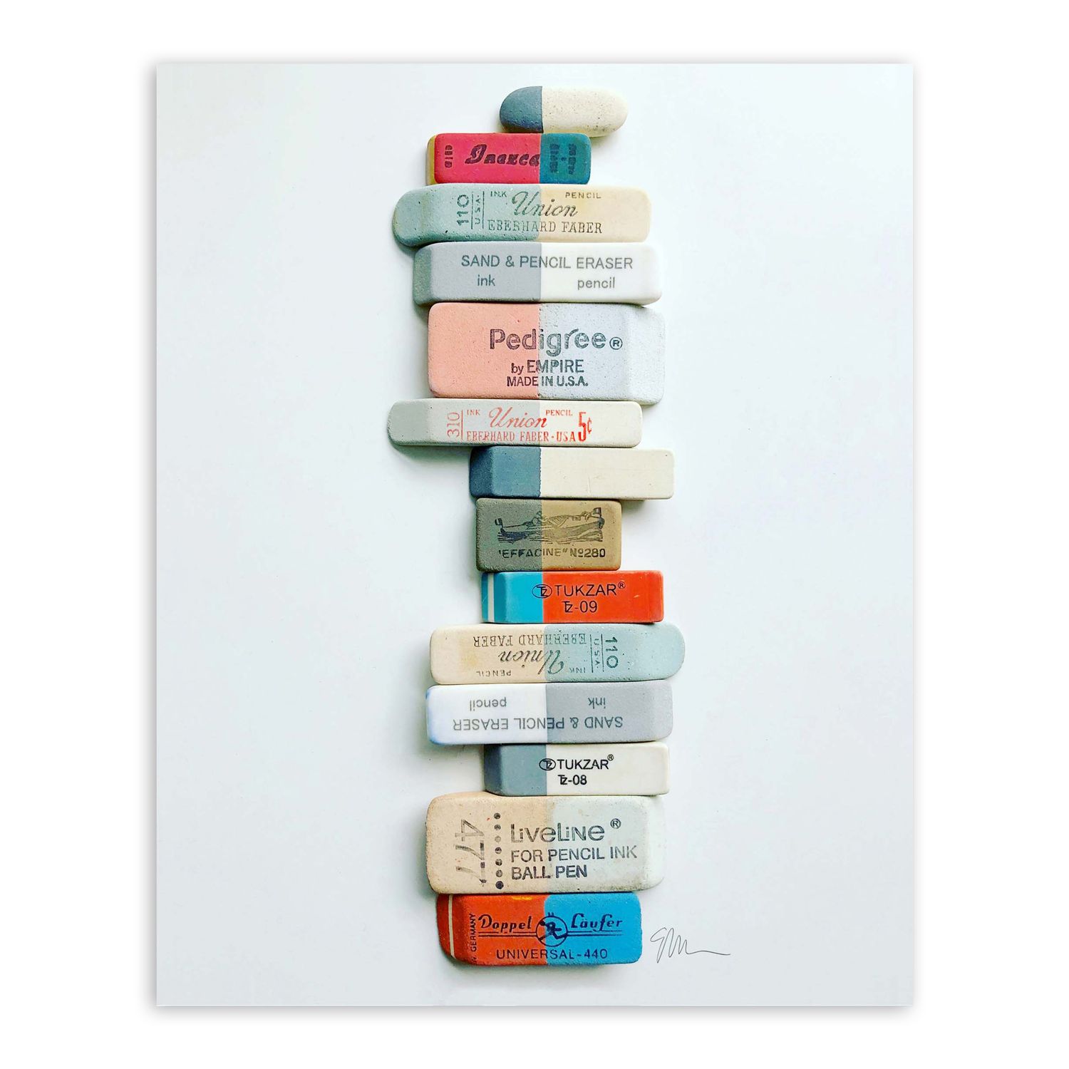 Lisa Congdon Photographic Print, Eraser Arrangement No. 3