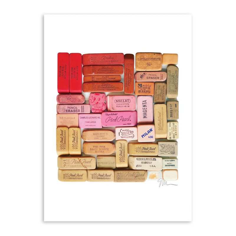 Lisa Congdon Postcard, Eraser Arrangement No. 2