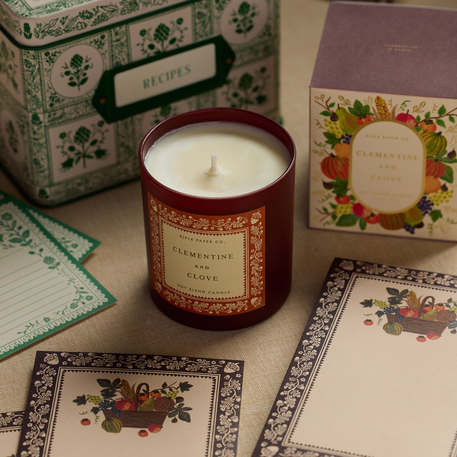 Rifle Paper Co. Clementine &amp; Clove 9 oz Glass Candle