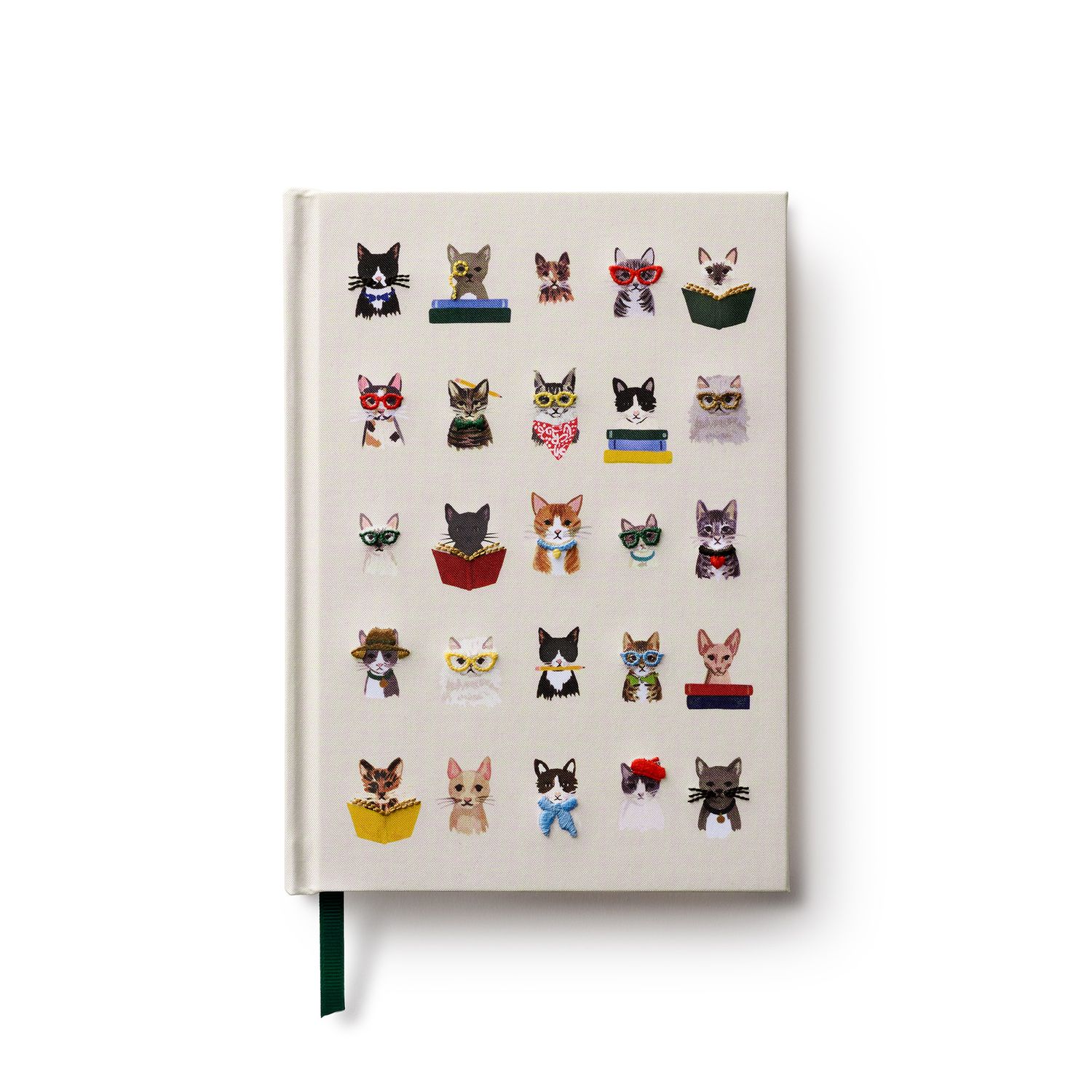 Studious Cats Embroidered Journal