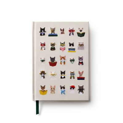 Studious Cats Embroidered Journal