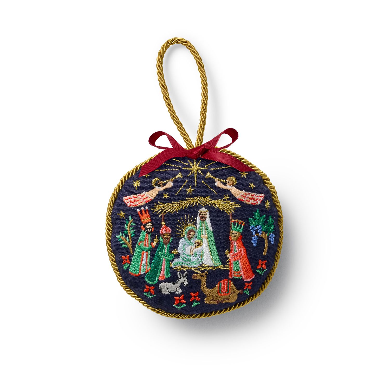 Nativity Embroidered Ornament