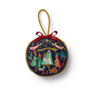 Nativity Embroidered Ornament