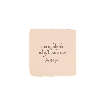 Song of Songs Quote Blush Petite Wish Letterpress Enclosure