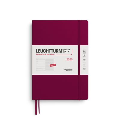 2026 B5 Weekly Planner &amp; Notebook Port Red