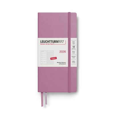 2026 Wallet Weekly Planner &amp; Notebook Dotted Dusty Rose