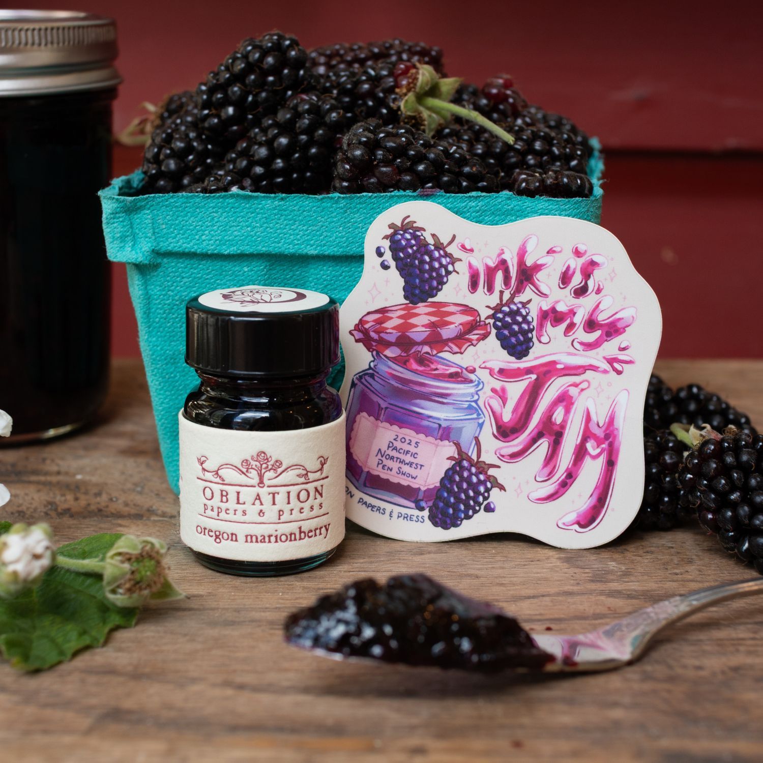 Oblation Papers &amp; Press Oregon Marionberry Bottled Ink 15ml