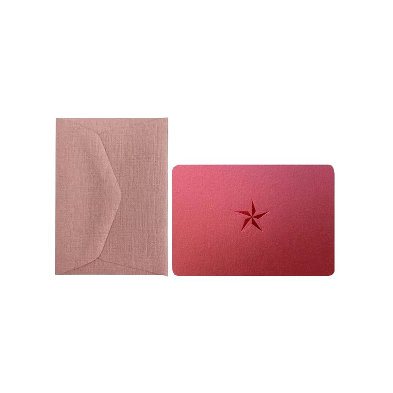 Le Typographe Garnet Star Mini Card and Envelope