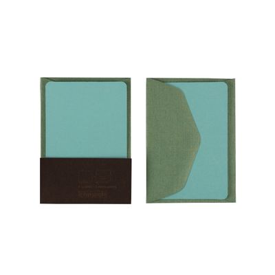Mini Card and Envelopes Pack of 5 - Mint and Moss