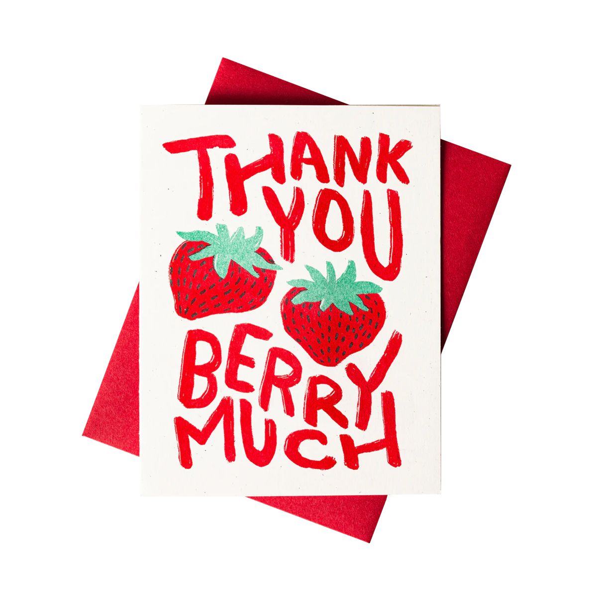 Thank You Berry Much Risograph Card