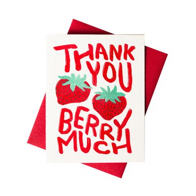 Thank You Berry Much Risograph Card