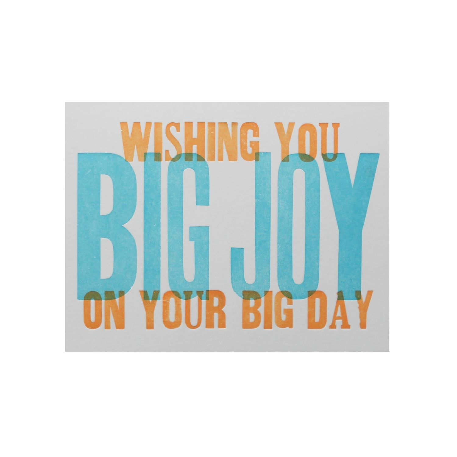 Big Joy Letterpress Card