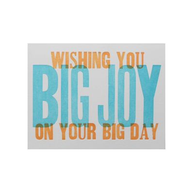 Big Joy Letterpress Card