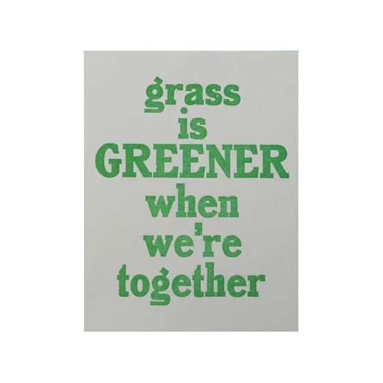 Grass is Greener Letterpress Card
