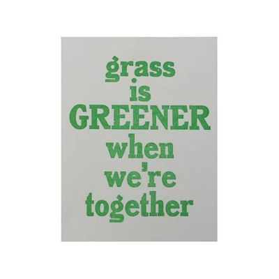 Grass is Greener Letterpress Card