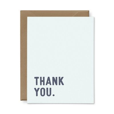Simple Thank You Letterpress Card - Box of 6