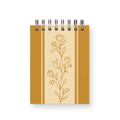 Flower Vine Mini Jotter - Saffron