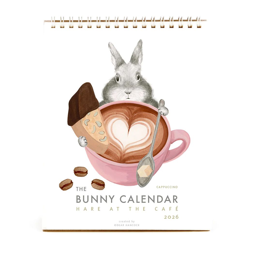 Hare at the Cafe Desk Calendar 2026