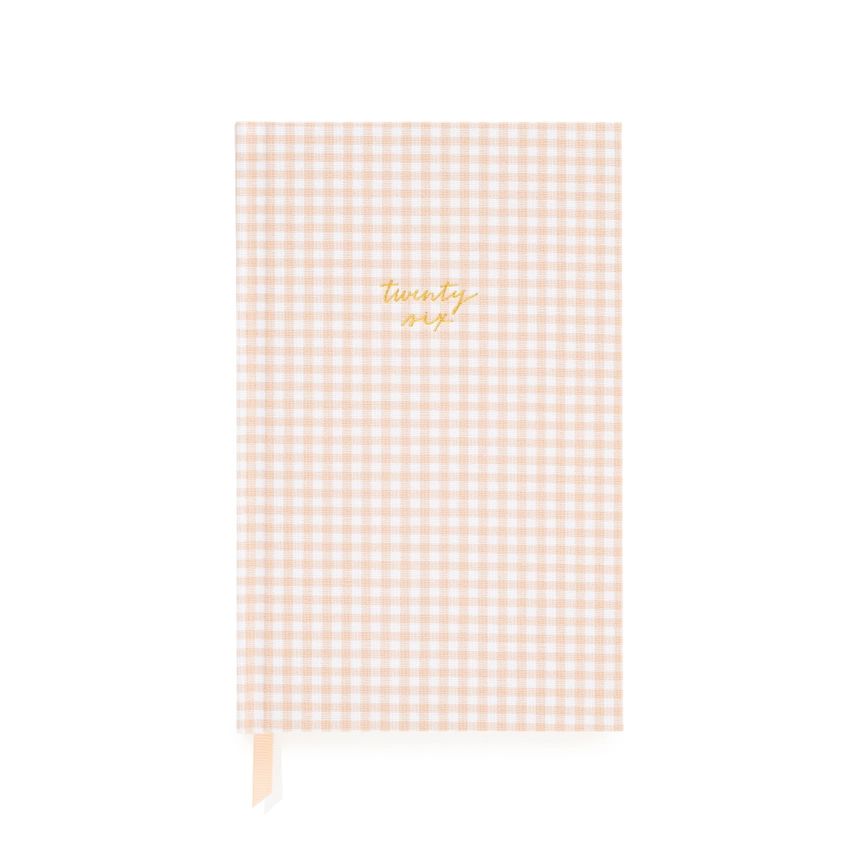 2026 Pink Gingham Small Bound Agenda