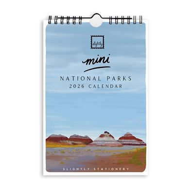 Slightly Stationery 2026 Mini National Parks Wall Calendar