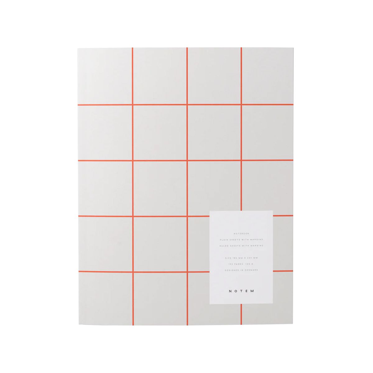 Notem Uma Large Light Gray Notebook Plain/Ruled