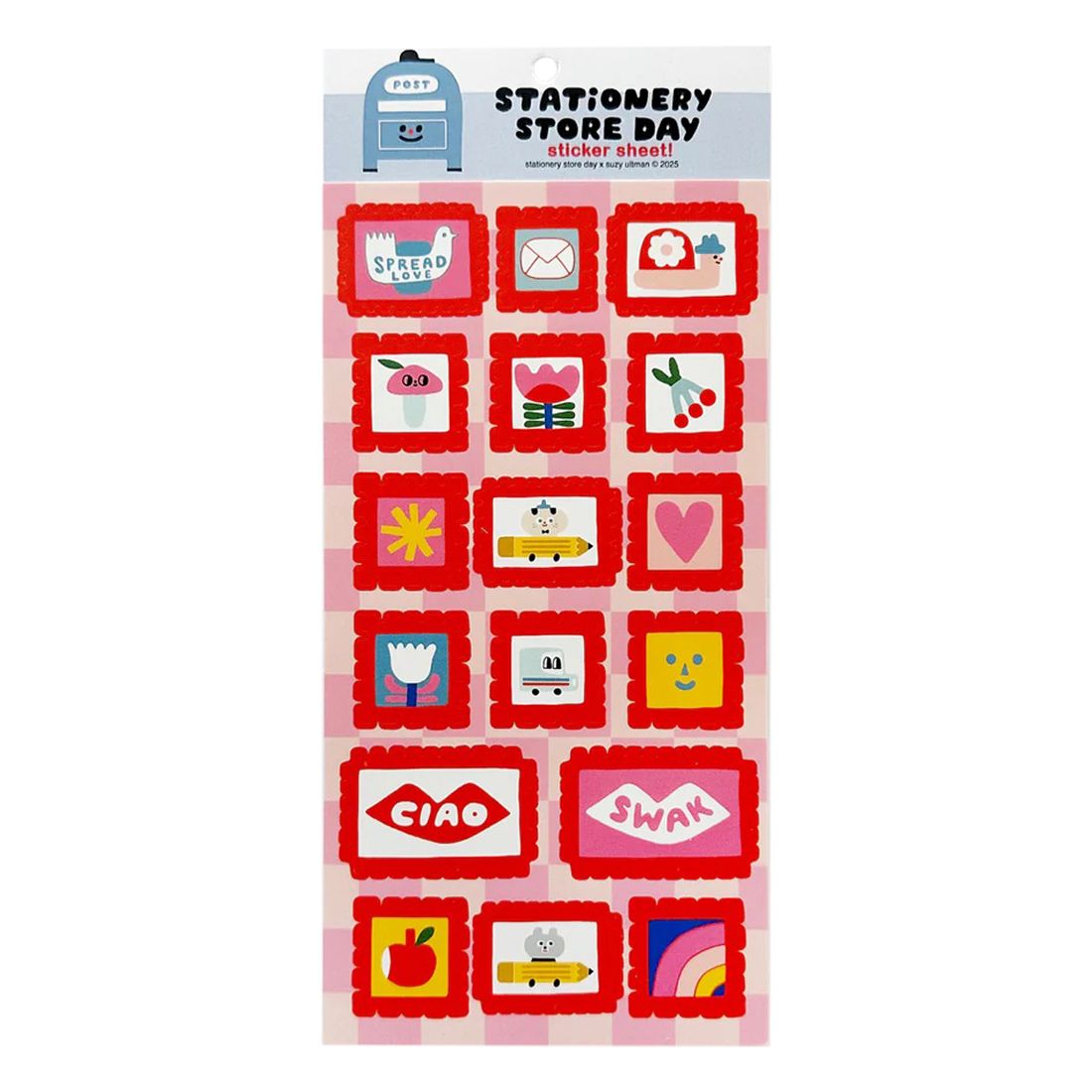 Stationery Store Day 2025 Sticker Sheet - Suzy&#39;s Stamps