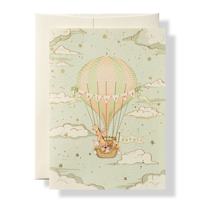 Welcome Baby Gold Foil Card