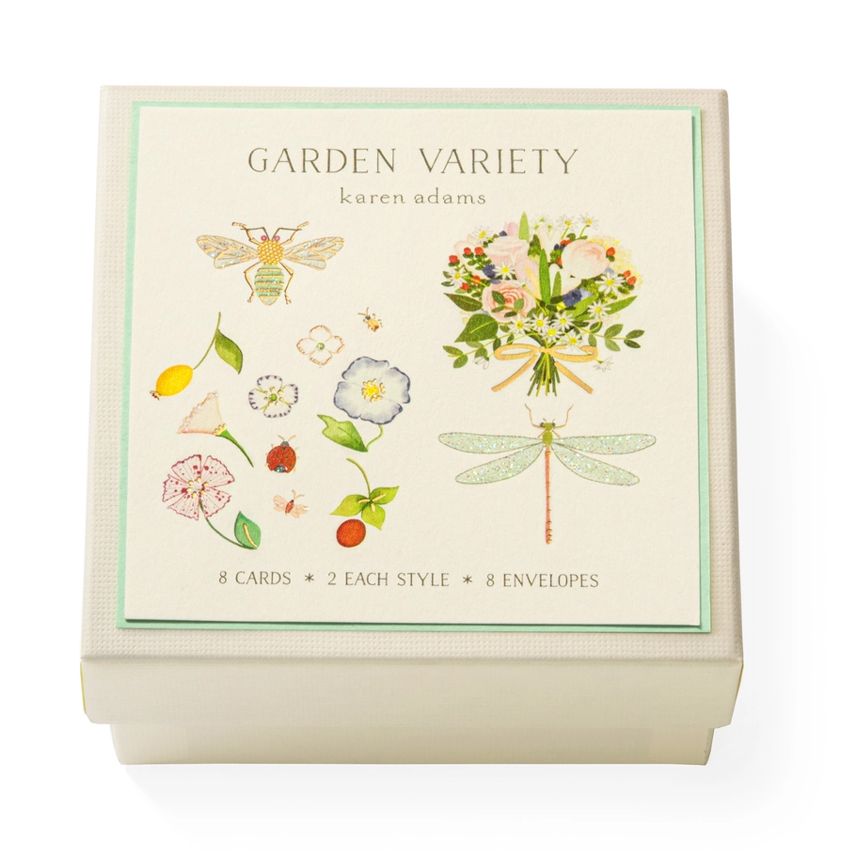 Garden Variety Gift Enclosure Box - Set of 8 Cards