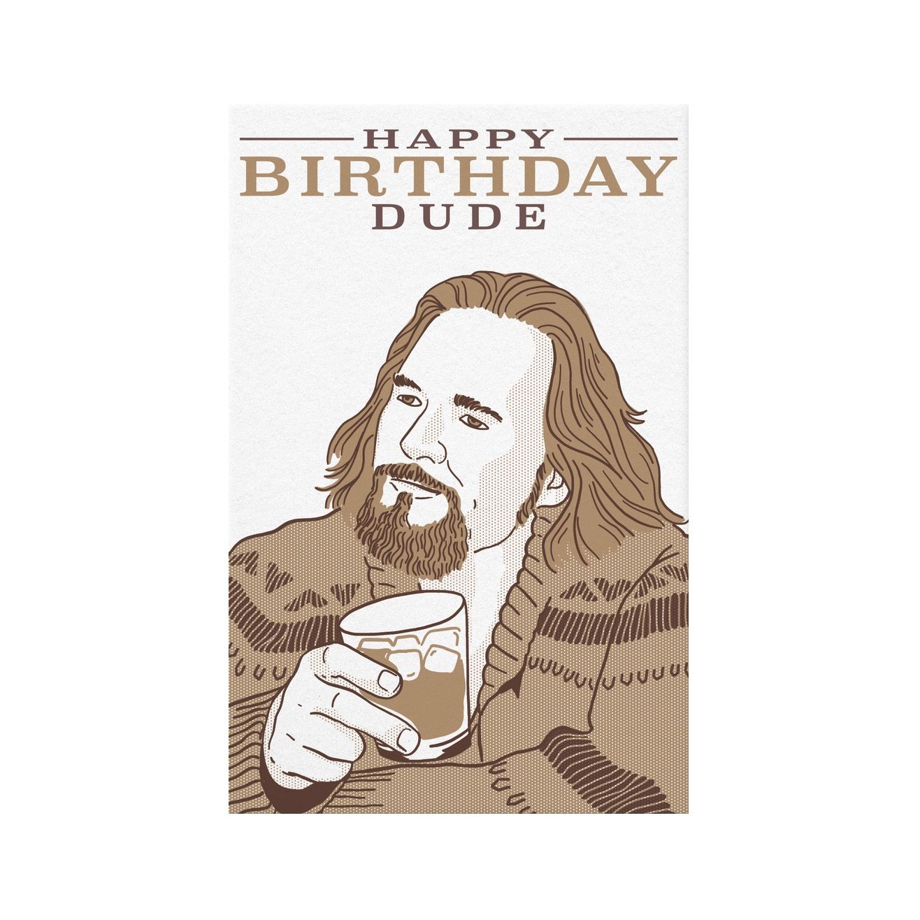 Happy Birthday Dude Letterpress Card