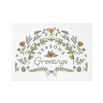 Season&#39;s Foliage Letterpress Card