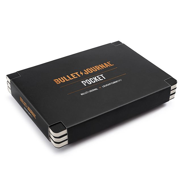 Bullet Journal Pocket Black Dotted - Set of 3