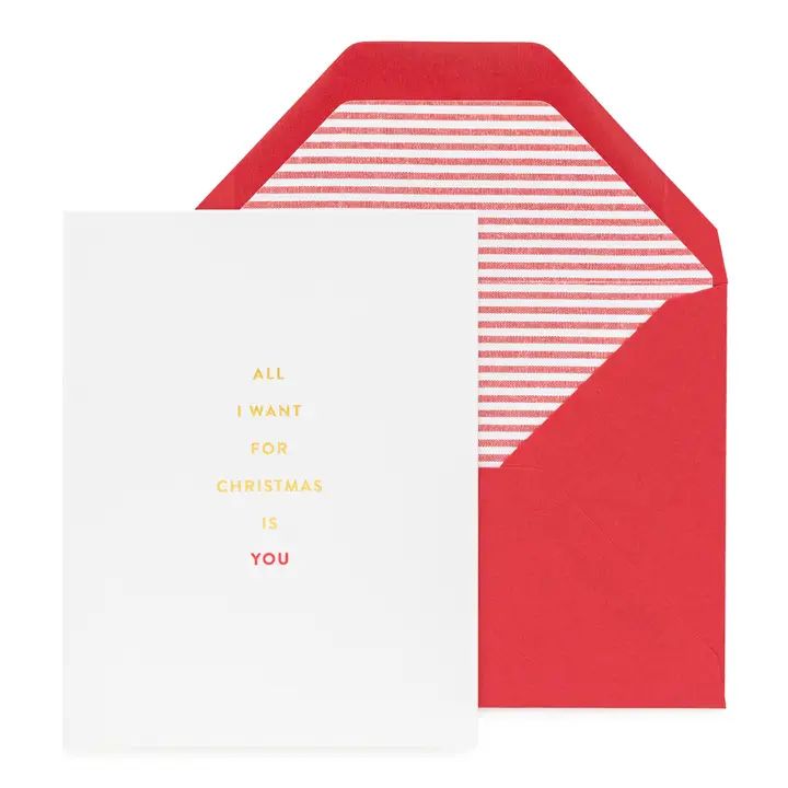 All I Want for Christmas is You Letterpress Card