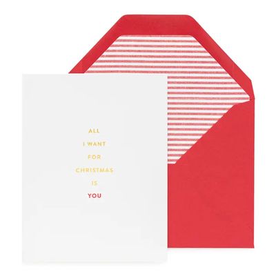All I Want for Christmas is You Letterpress Card