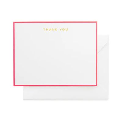 Neon Thank You Flat Note Cards (box of 6)