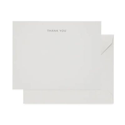 Grey Thank You Card - Boxed Set