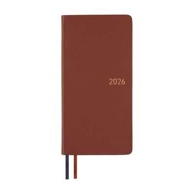 Hobonichi Weeks 2026 - Leather: Wine Brown