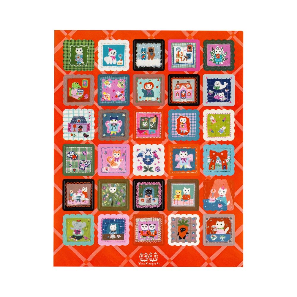 Hobonichi Yumi Kitagishi: Stickers-Daily Life of White Cat (order Aug 31st 7 pm PT)
