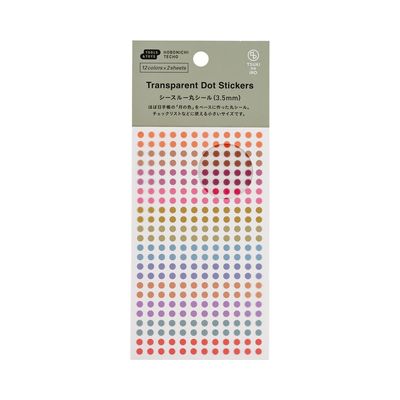 Hobonichi Transparent Dot Stickers - TSUKI no IRO - 3.5mm (order Aug 31st 7 pm PT)