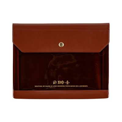 Hobonichi A6 Original Alettone Document Case - Brown