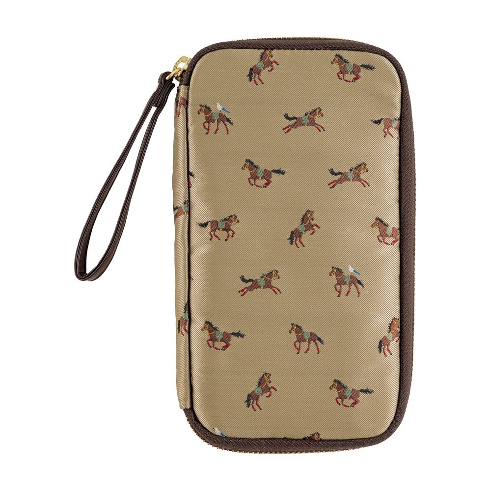 Hobonichi Small Drawer Pouch (Bow &amp; Tie: Galloping Horses) (order Aug 31st 7 pm PT)