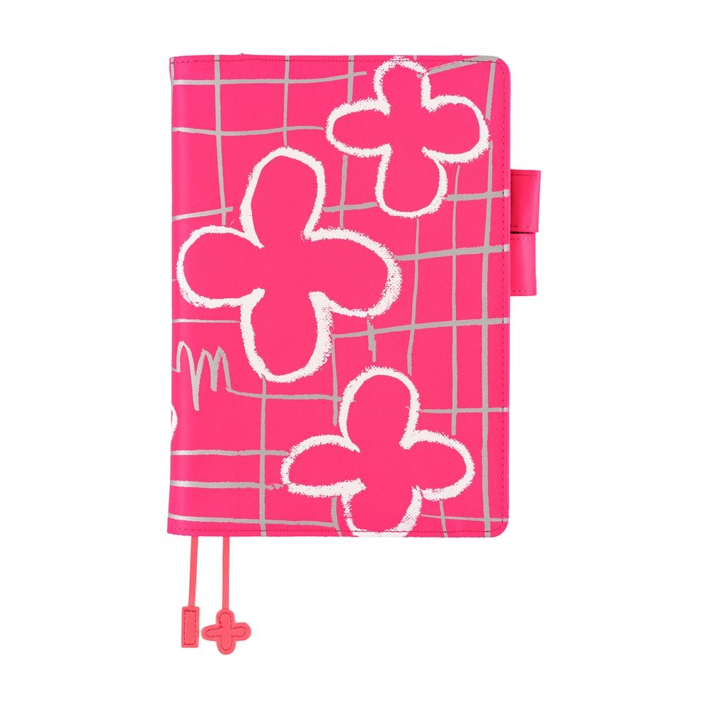 Hobonichi Book &amp; Cover - Makoto Matsubayashi: Pink Flowers - A5 (order Aug 31st 7 pm PT)