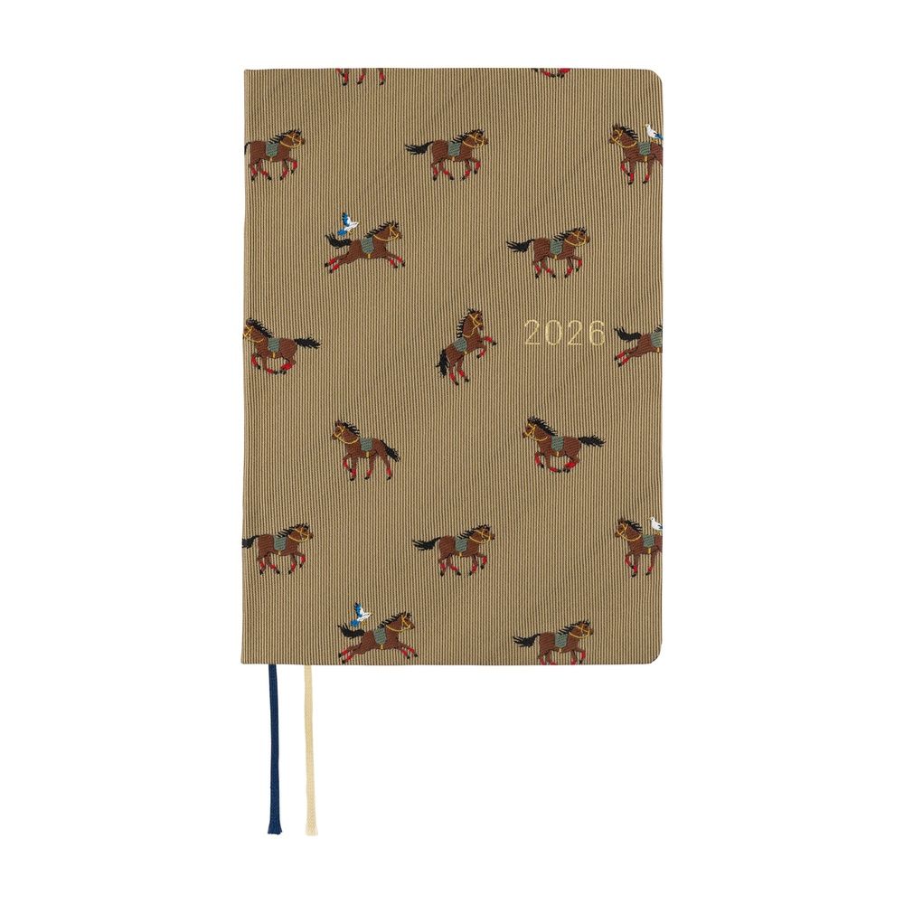 Hobonichi HON - Bow &amp; Tie: Galloping Horses - A6 (order Aug 31st 7 pm PT)