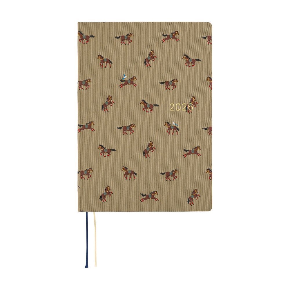 Hobonichi HON - Bow &amp; Tie: Galloping Horses - A5 (order Aug 31st 7 pm PT)