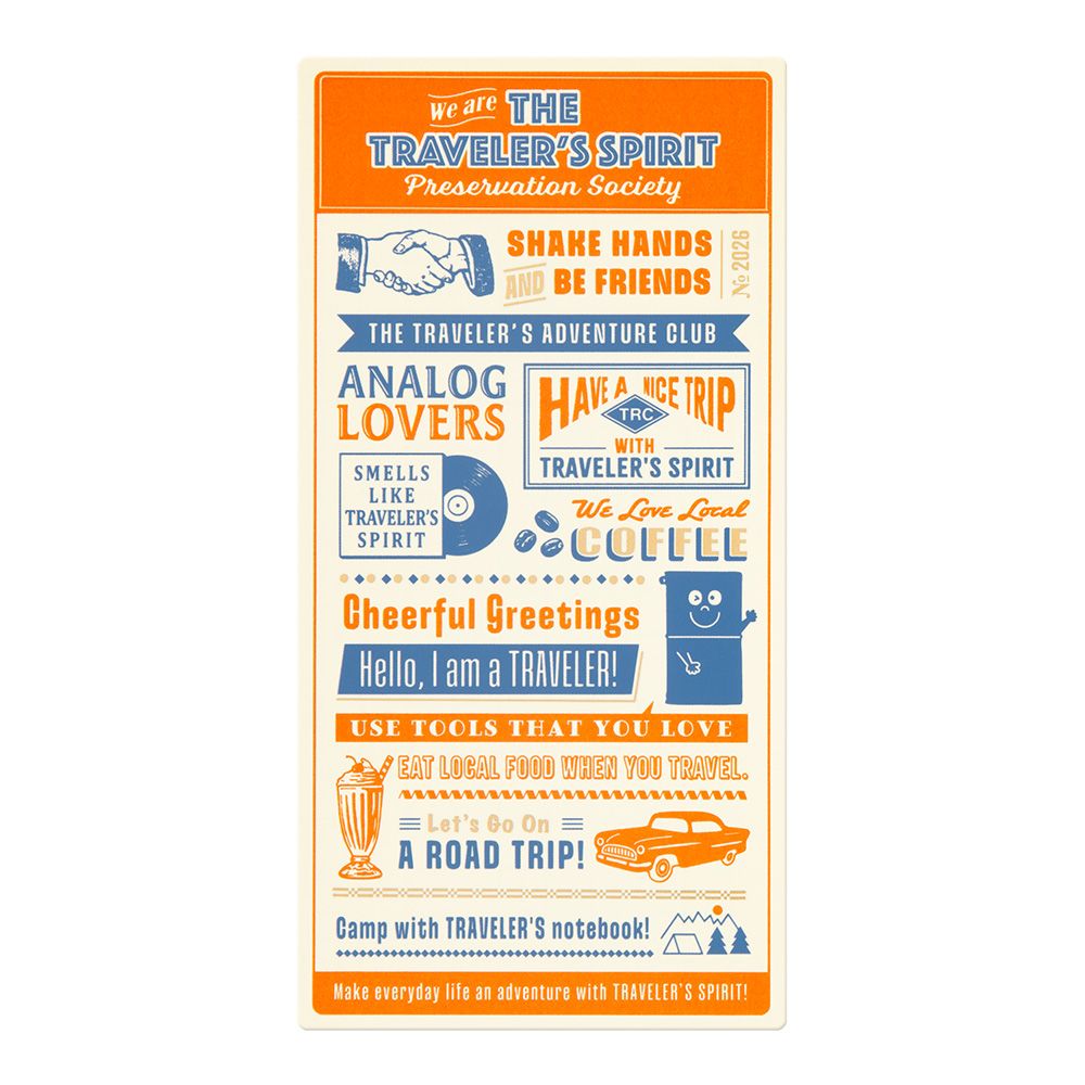TRAVELER&#39;S notebook Diary 2026 Plastic Sheet