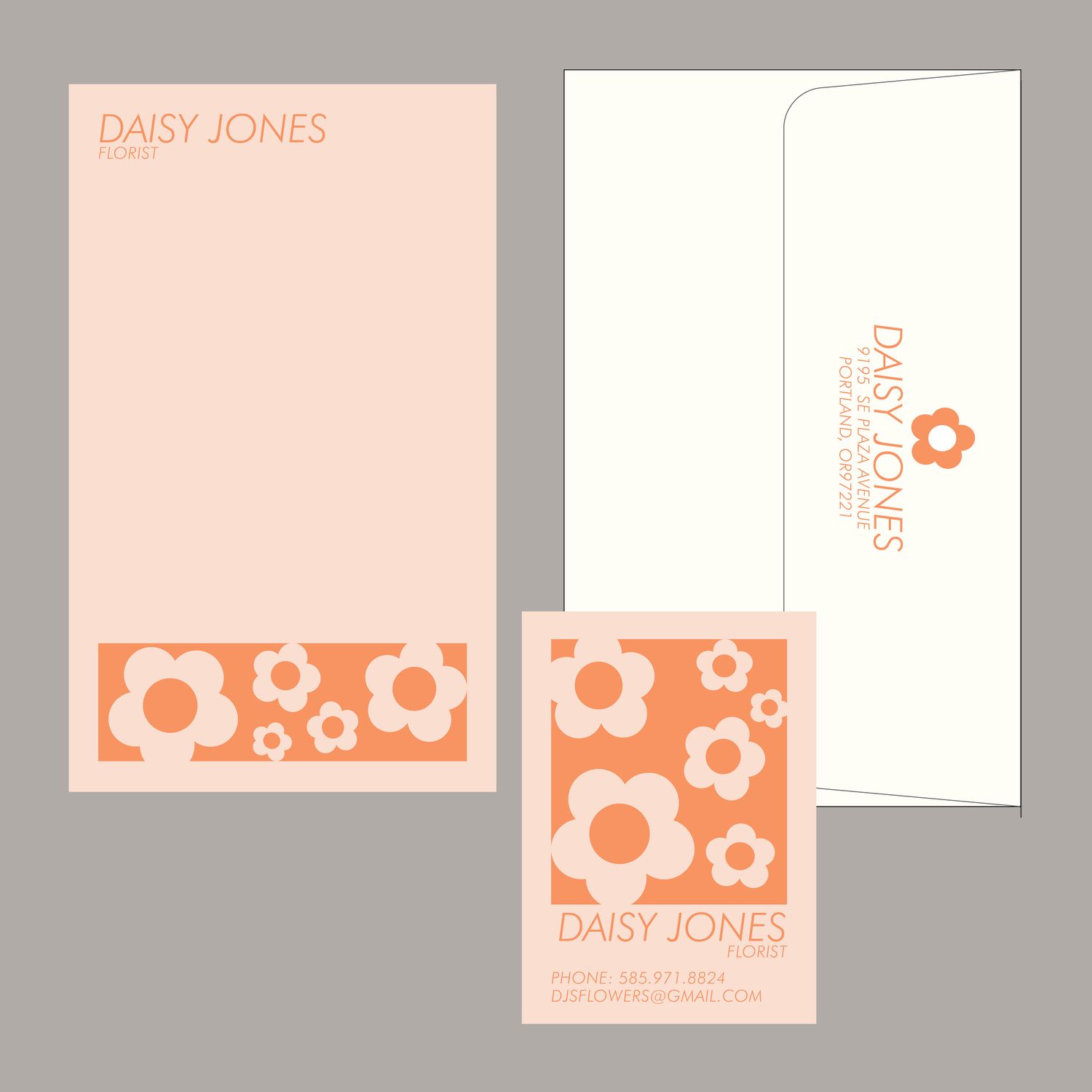 Retro Flower Business Card