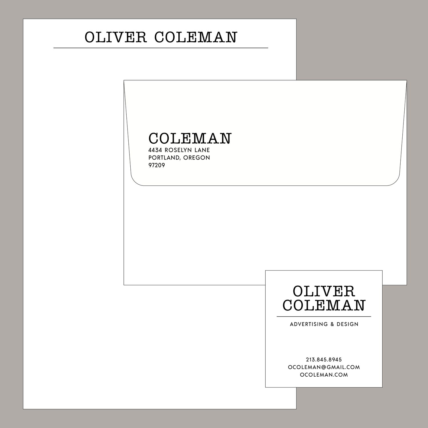 Business Card Typewriter