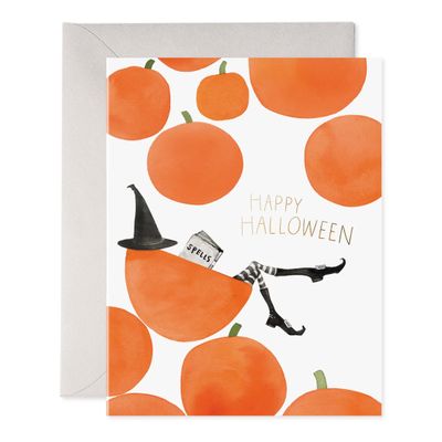 Pumpkin Witch Greeting Card