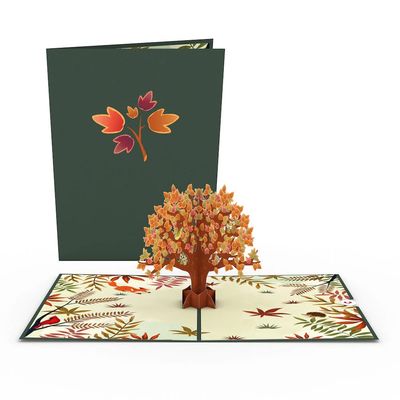 Fall Woodland Animal Tree Pop-Up Card