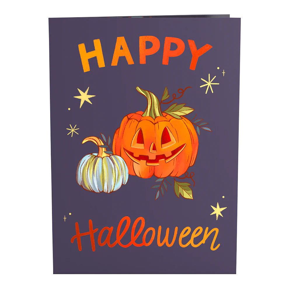 Halloween Pumpkin Light-Up Card